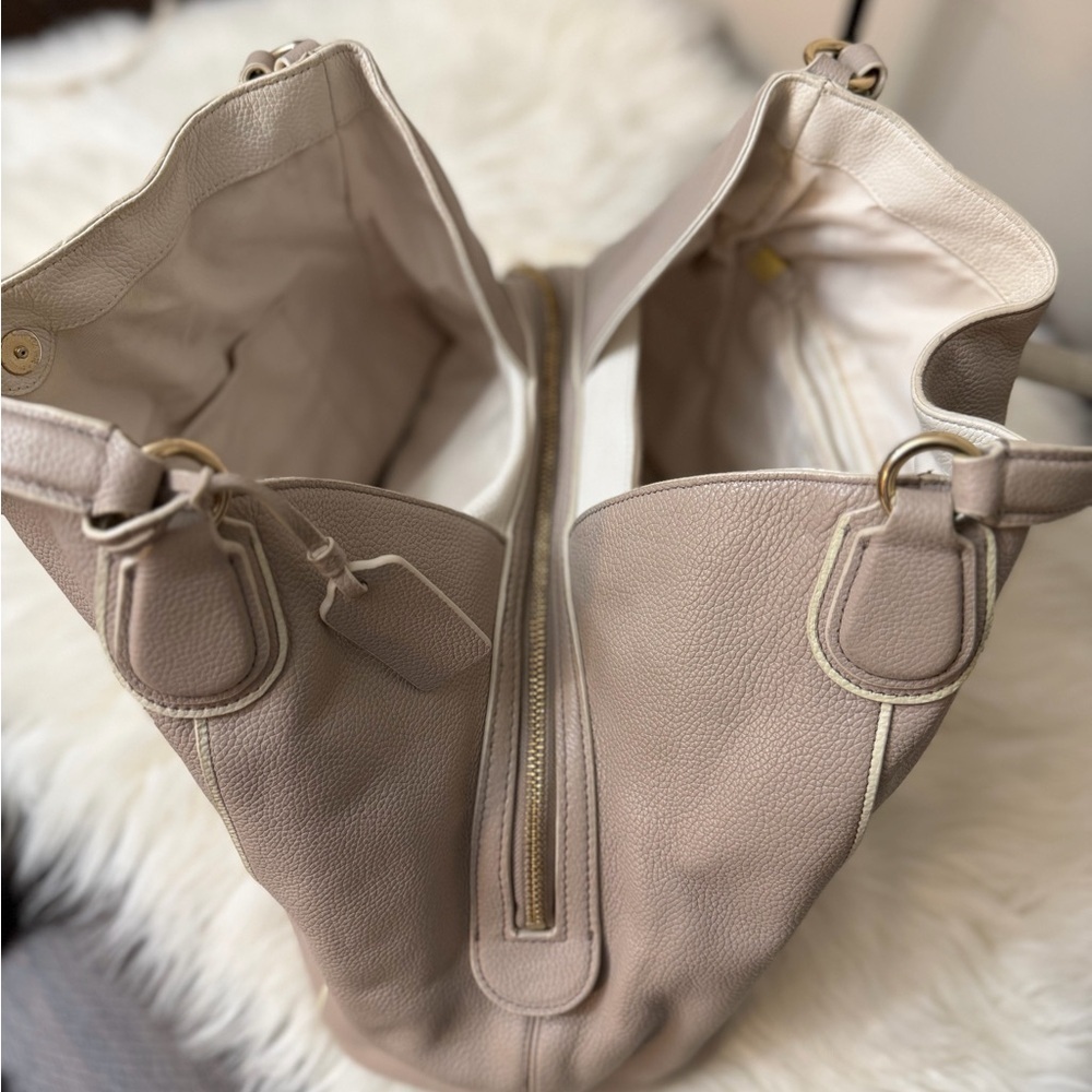 Coach Beige Leather Hobo Bag - Picture 4 of 12
